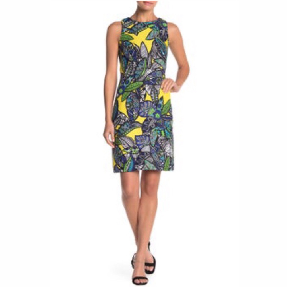 SLNY Royal Multicolor Sheath Dress, Size 18 EXCELLENT